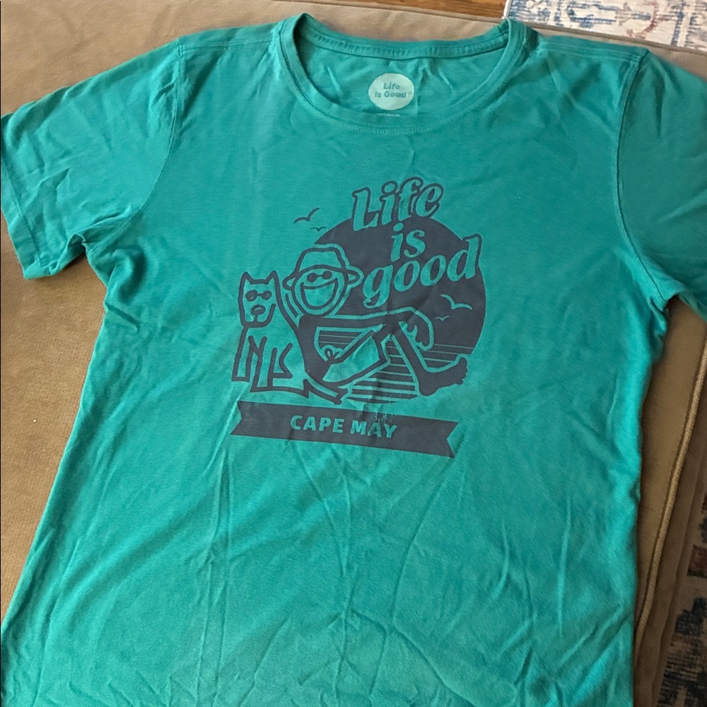 Life Is Good Aqua Graphic Tee